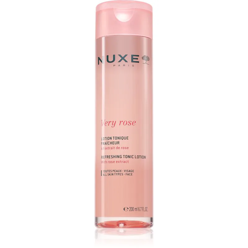 Nuxe Very Rose Refreshing Tonic Lotion δροσιστικό τονωτικό για όλους τους τύπους επιδερμίδας 200 ml