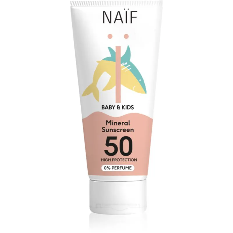 Naif Baby & Kids Mineral Sunscreen SPF 50 0 % Perfume παιδική κρέμα προστασίας 100 ml
