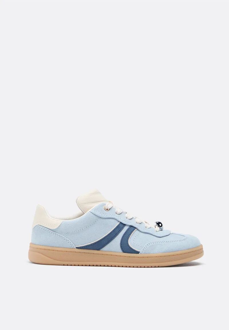 Stradivarius Casual Sneakers Με Όψη Συνθετικό Σουέντ Μπλε 39