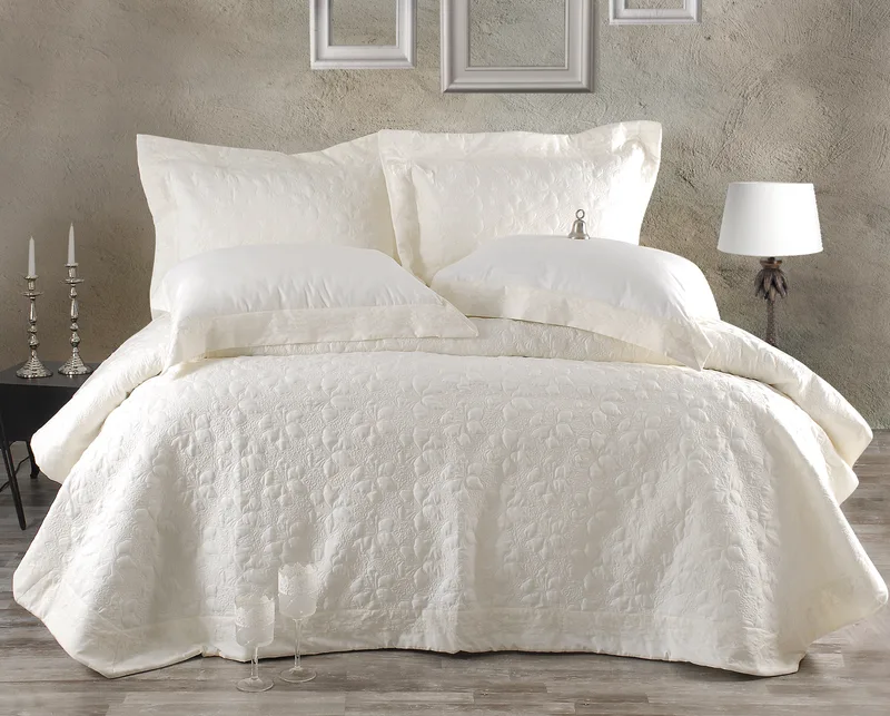 Σετ κουβερλί νυφικό (235Χ250) TABITHA ECRU, RYTHMOS HOME