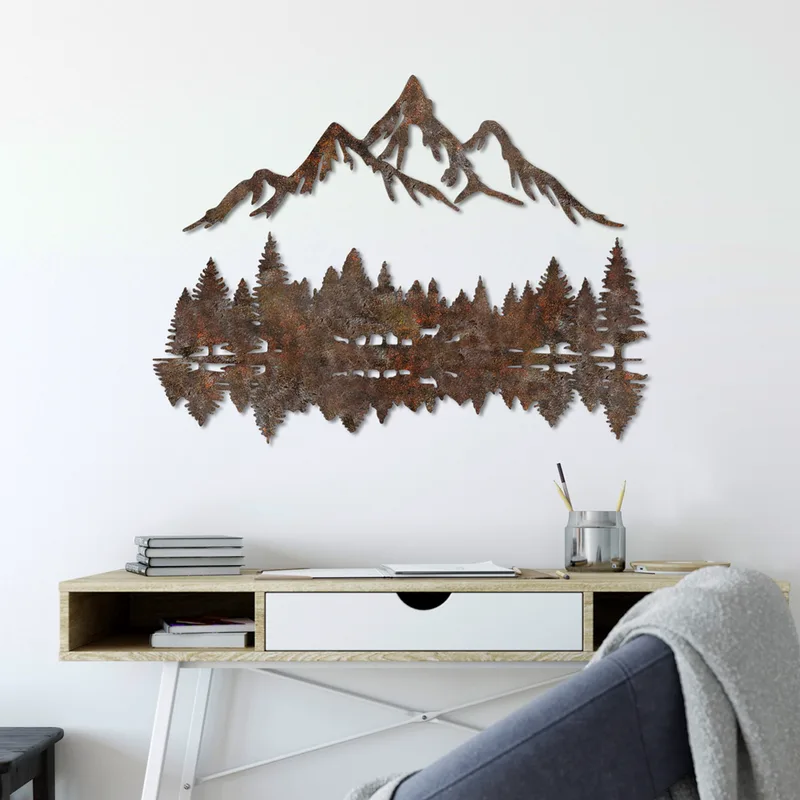 Μεταλλικό Διακοσμητικό Τοίχου Rusty Landscape 2 891Tnl3788 51x70 cm
