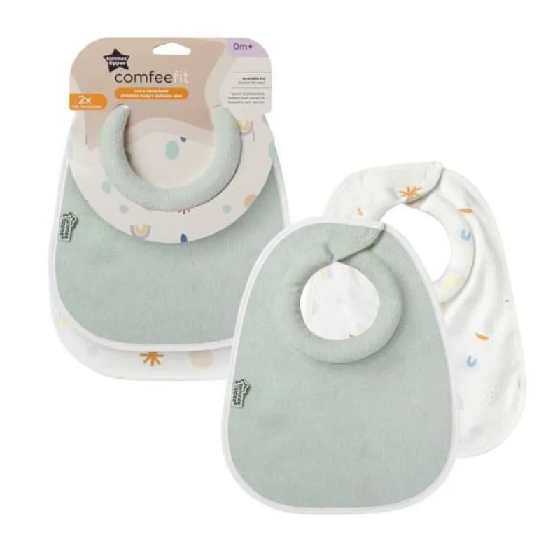 Βρεφικές Σαλιάρες Υφασμάτινες 2 όψεων Tommee Tippee 0m+ 2 τμχ
