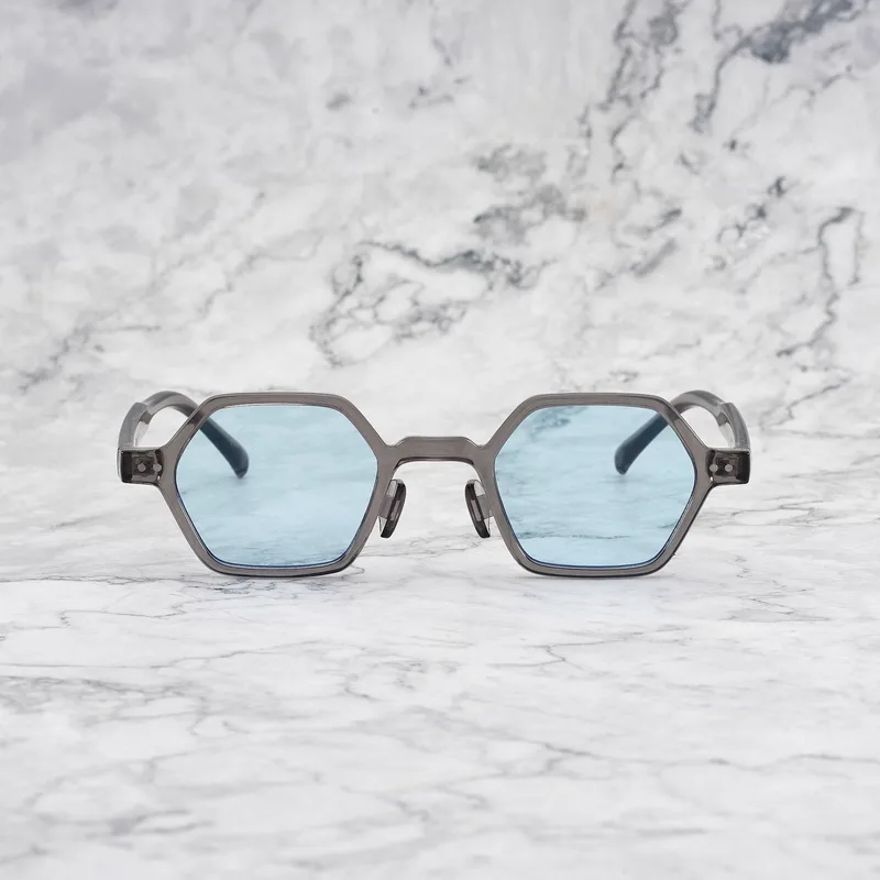 LEON Tinted Sunglasses | Gray | Blue Shades | Explicit Poets Sunglasses