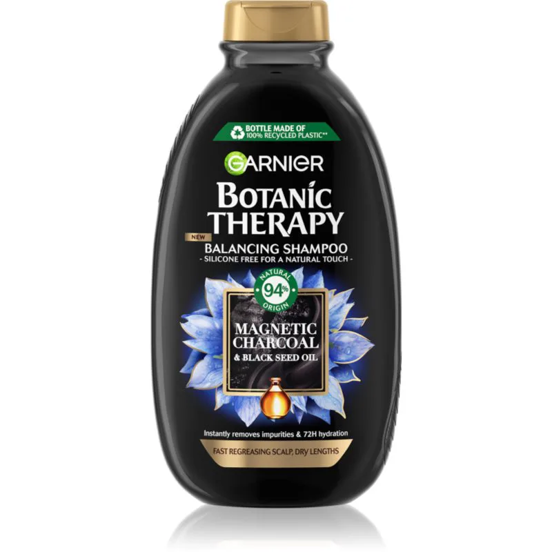 Garnier Botanic Therapy Magnetic Charcoal σαμπουάν για λιπαρό δέρμα του τριχωτού της κεφαλής και ξηρά άκρα 250 ml