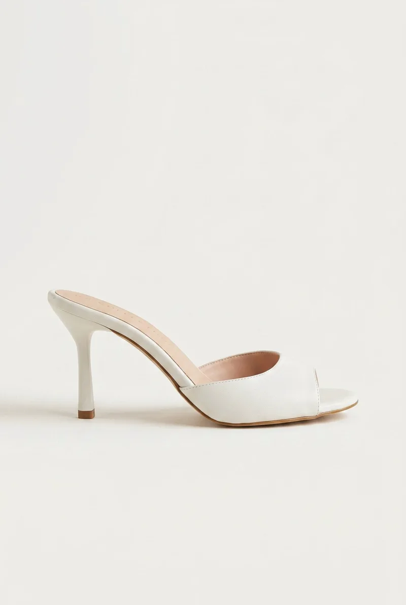 TFP Stiletto Mules - 707 - White Matte