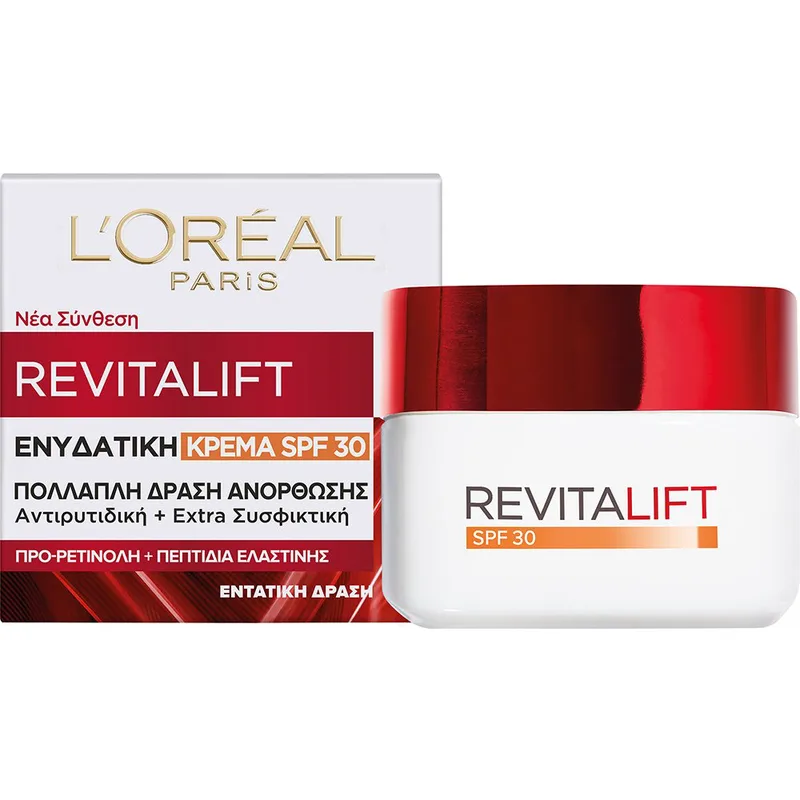 L'Oreal Paris Revitalift Day Cream Spf30 Ενυδατική Κρέμα Ημέρας με Αντιρυτιδική - Συσφικτική Δράση & Υψηλή Αντηλιακή Προστασία 50ml