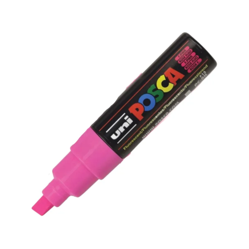 Μαρκαδόρος Posca PC-8K Πλακέ Fluo Ροζ 8.0mm Uni-Ball