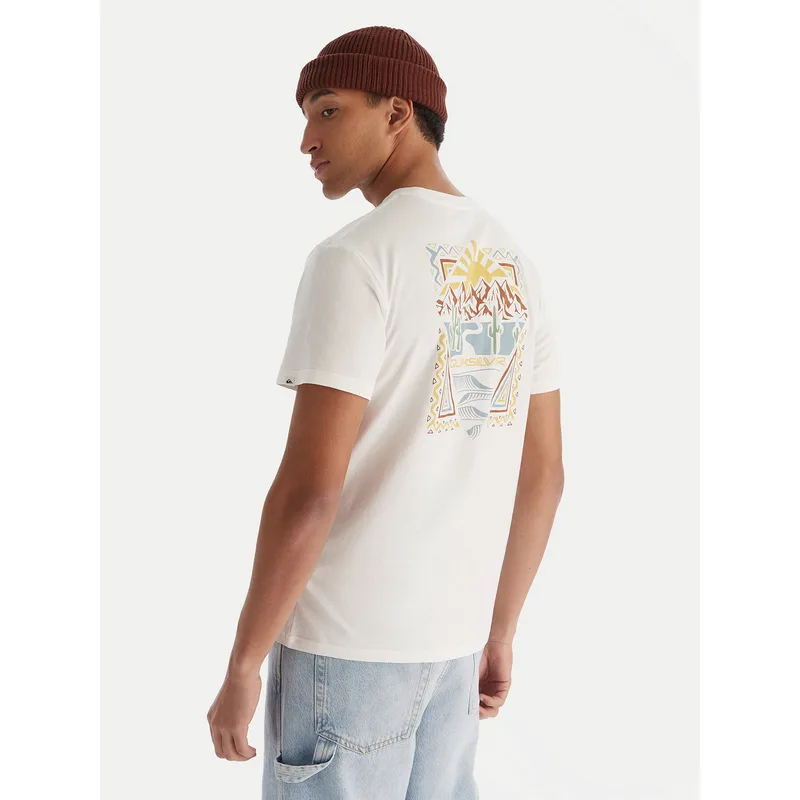 Quiksilver T-Shirt Ev Desert Waves EQYZT08183 Λευκό Regular Fit