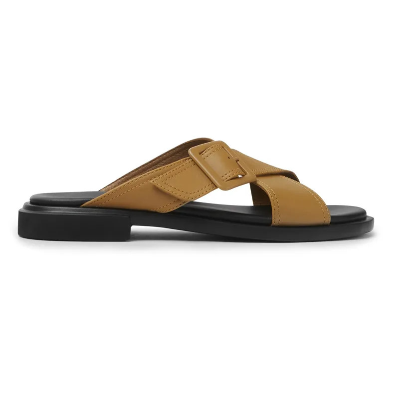 CAMPER Edy - Πέδιλα Για Γυναικεία - Καφέ, Μέγεθος 40, Smooth leather