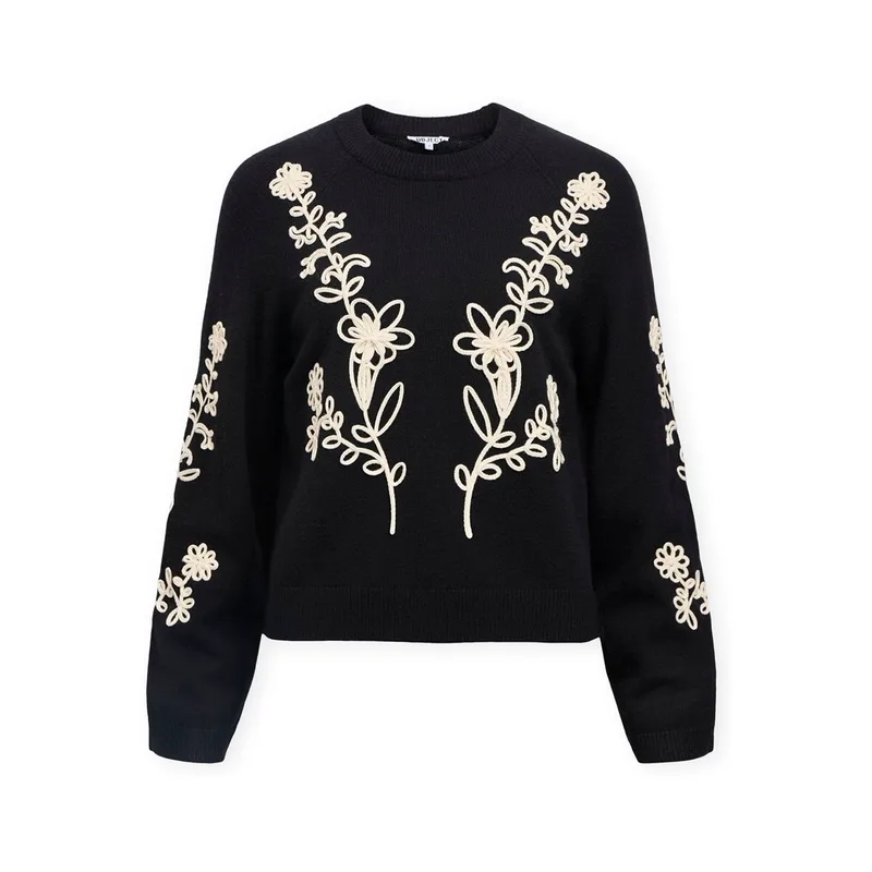 Πουλόβερ Object Noos Laney Rubin Knit - Black/Sandshell