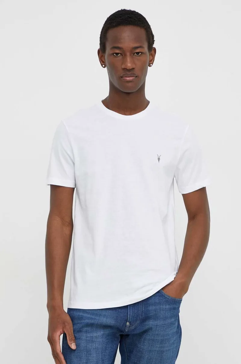 Βαμβακερό μπλουζάκι AllSaints 3-pack
