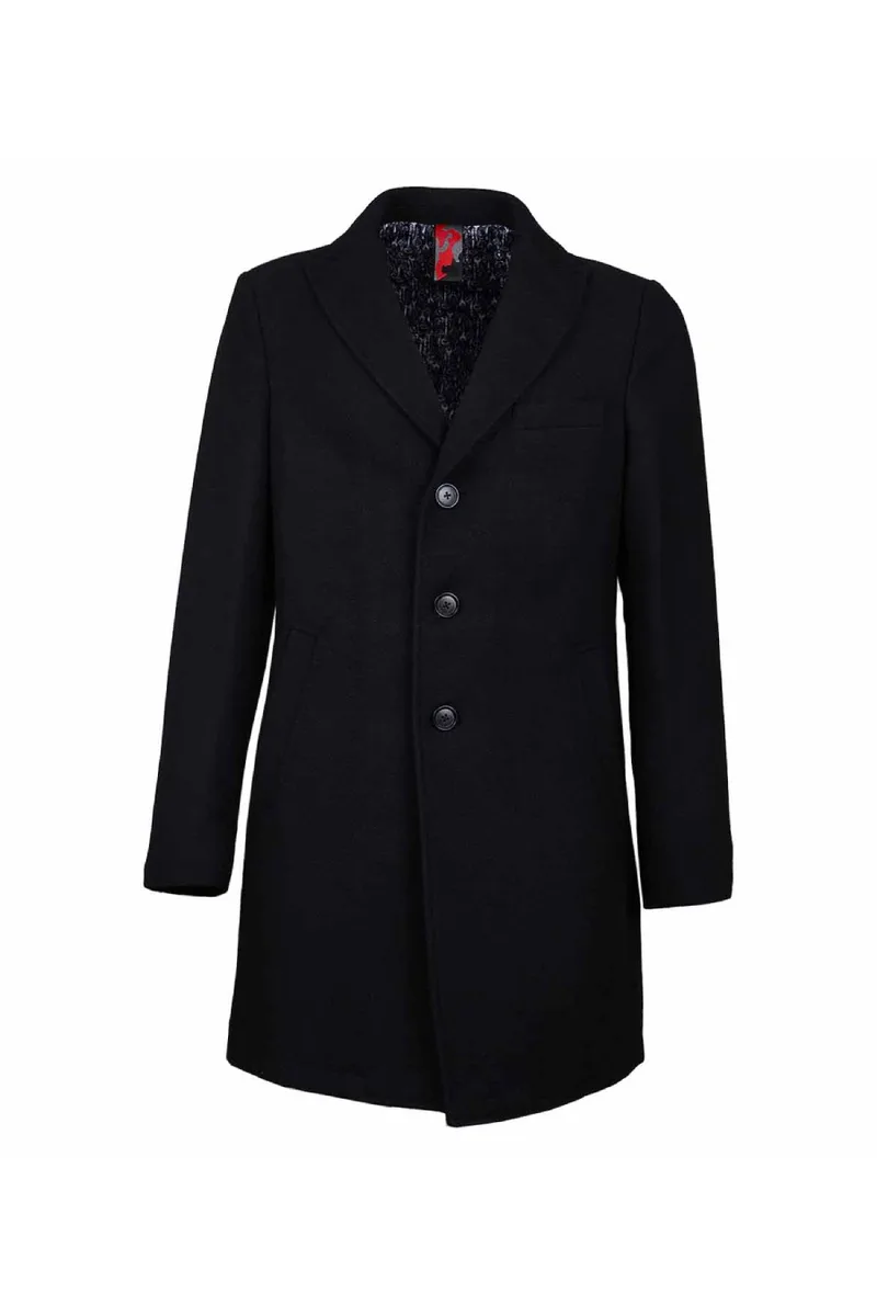 SSEINSE Παλτό Cappotto - BLACK-CP19SS-BLACK