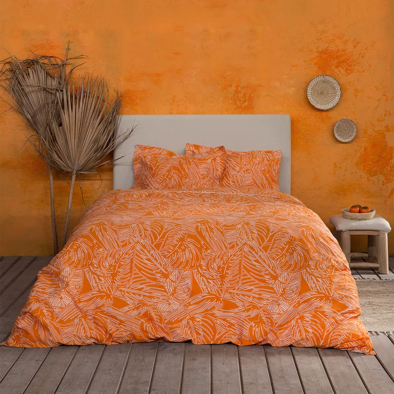 Σεντόνια King Size (Σετ) Nima Bed Linen Arbust Deep Πορτοκαλί ΧΩΡΙΣ ΛΑΣΤΙΧΟ 270x280 ΧΩΡΙΣ ΛΑΣΤΙΧΟ 270x280