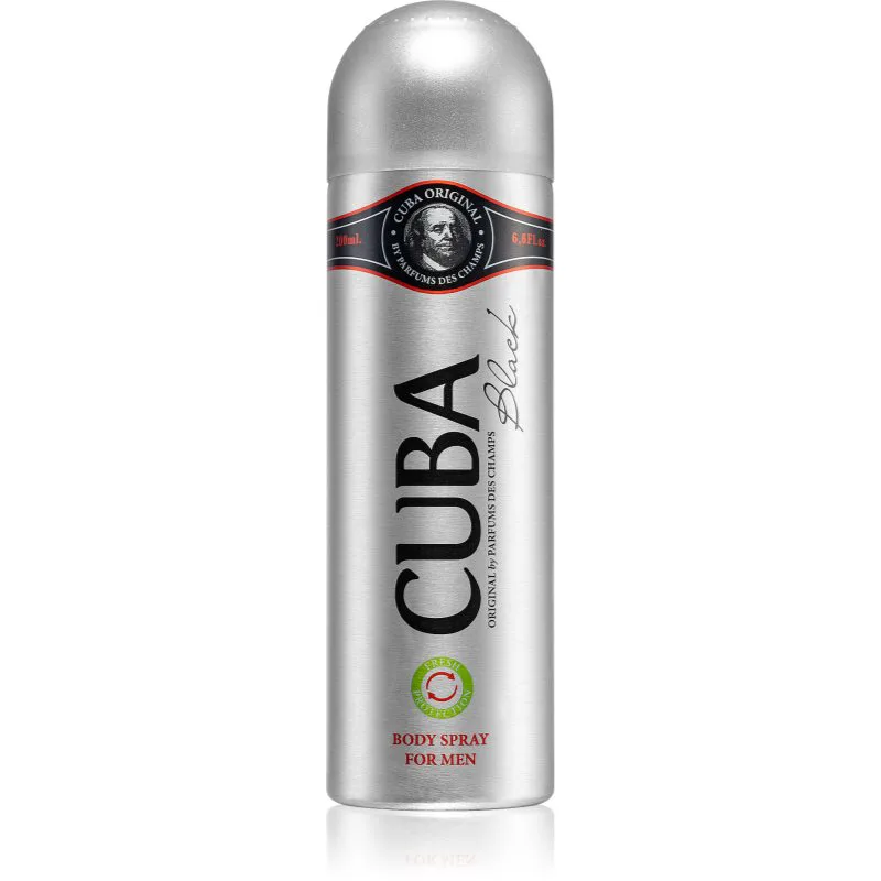 Cuba Black αποσμητικό σε σπρέι για άντρες 200 ml