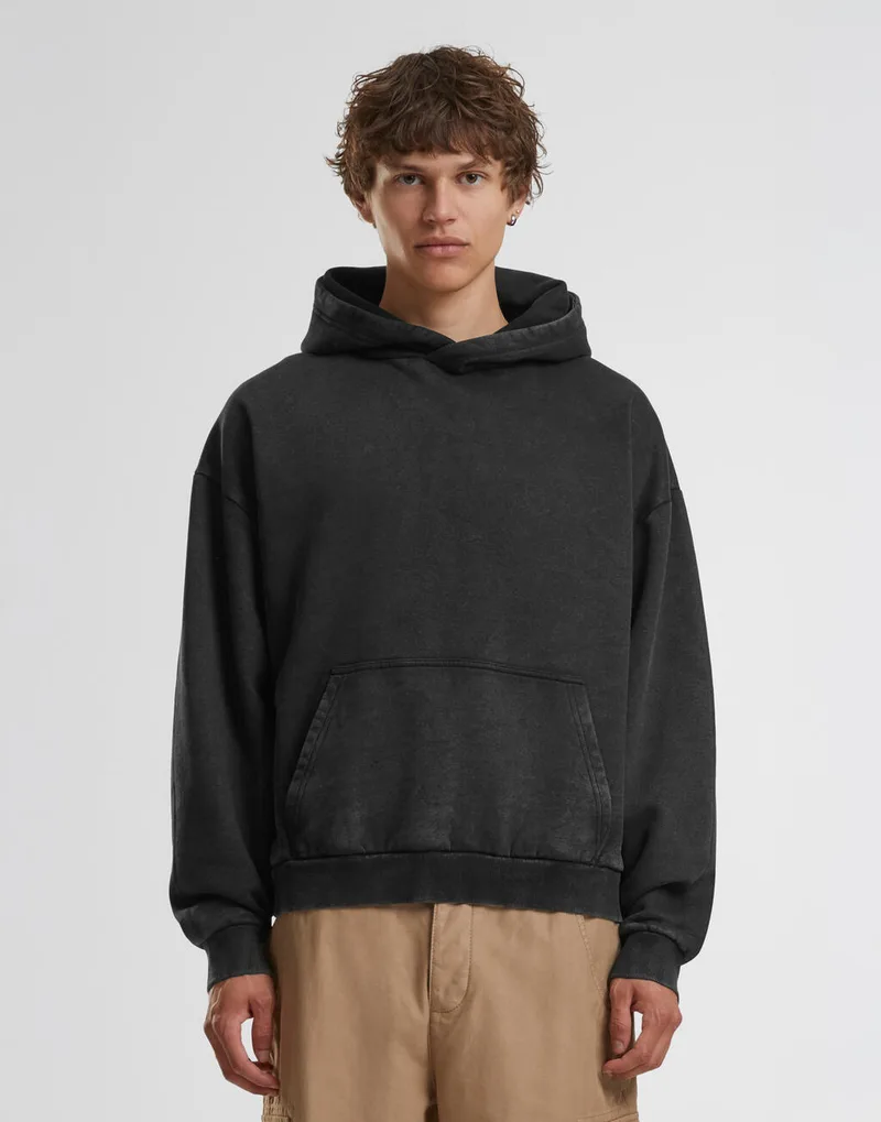 Φούτερ με Κουκούλα BY294 Build Your Brand Vintage Heavy Hoody Black
