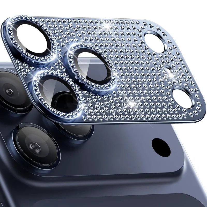 Orso Full Cover 9H Camera Protector Diamonds Blue iPhone 17 Pro Max