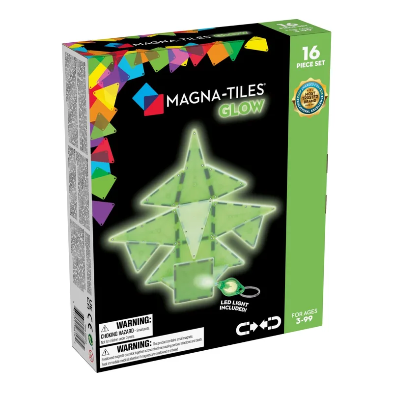 Μαγνητικό Παιχνίδι Κατασκευών Magna-Tiles Glow 16 Set
