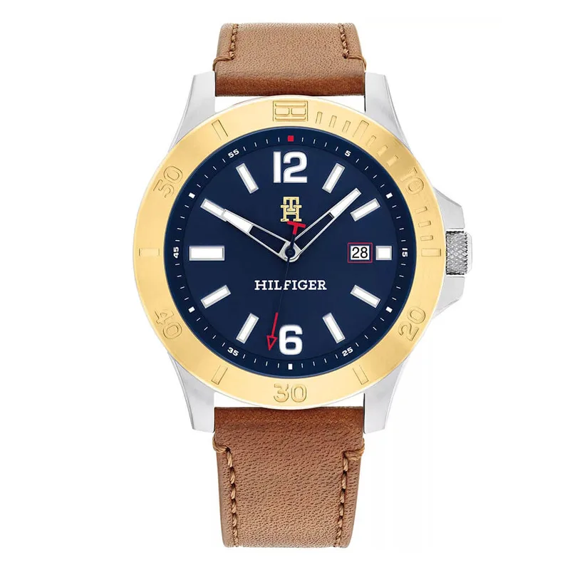 TOMMY HILFIGER Ryan Brown Leather Strap 1710529