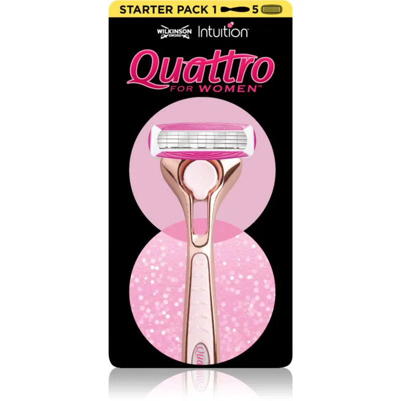Wilkinson Sword Intuition Quattro for Women ξυριστική μηχανή + ανταλλακτικές κεφαλές 5 τεμ