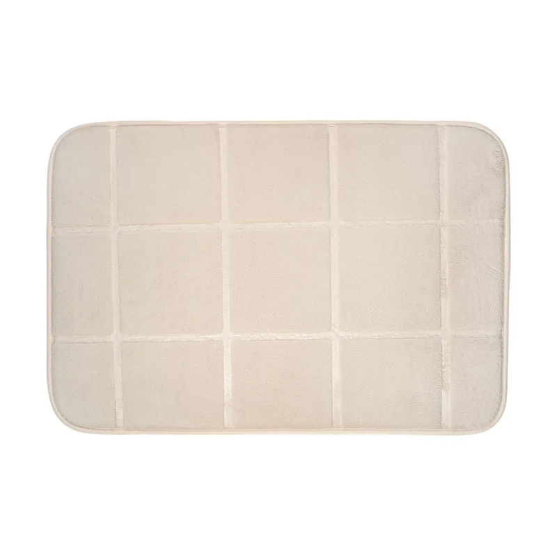Ταπέτο Μπάνιου Polyester Tiles Taupe 40x60εκ. Estia 02-28534 (Ύφασμα: Polyester, Χρώμα: Taupe) - estia - 02-28534