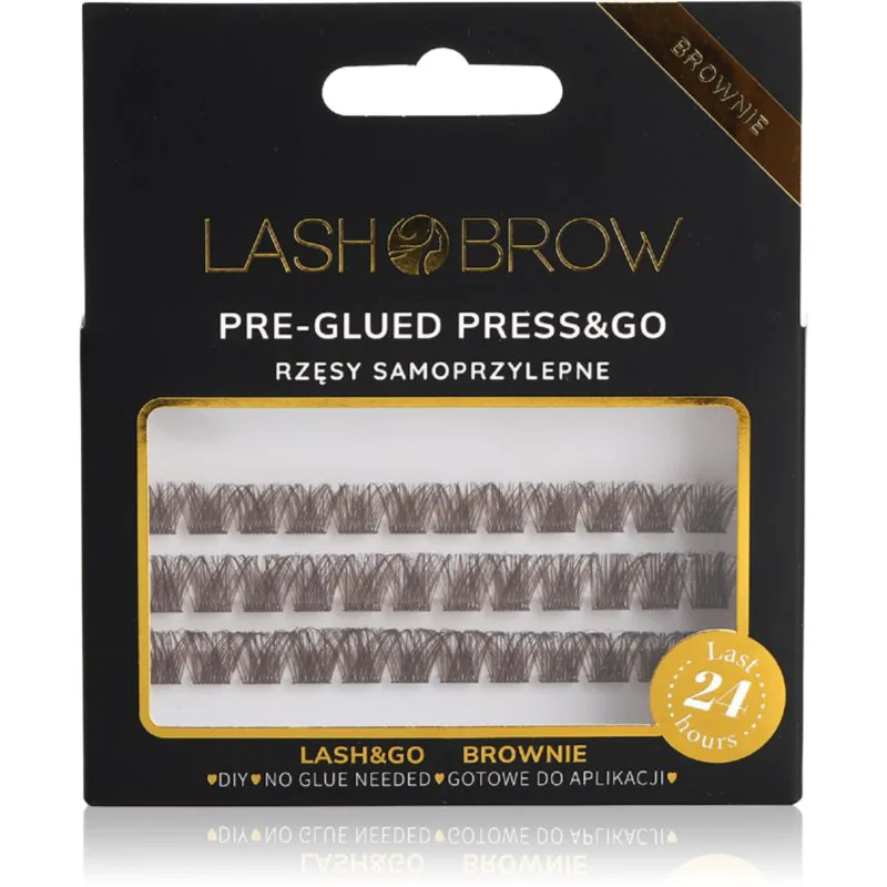 Lash Brow Press&Go Self-Adhesive Eyelashes αυτοκόλλητες βλεφαρίδες τουφάκια Party Fever Brownie 1 τμχ