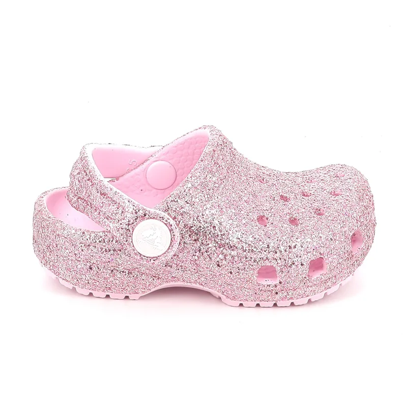 Παιδικό Σαμπό για Κορίτσι Crocs Classic Chunky Glitter Clog T Ανατομικό Χρώματος Ροζ 211940-6ZW