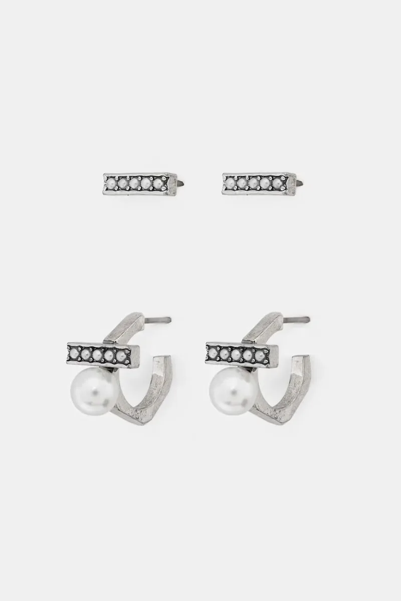 AllSaints σκουλαρίκια γυναικεία 2-pack