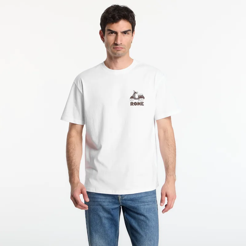 T-shirt Urbanc Classics Roman Souvenirs Oversize Tee White XL
