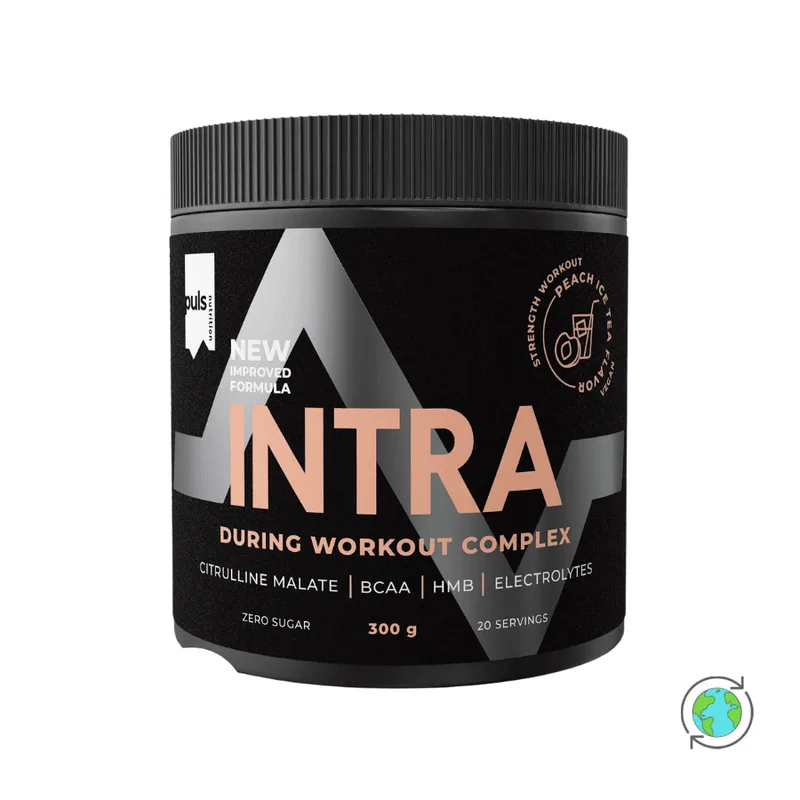 Intra Formula με Γεύση Ice Tea Ροδάκινο - Puls Nutrition - 300gr Φινλανδία High Protein Gluten Free Lactose Free Vegan