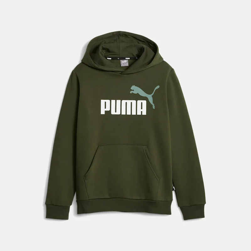 PUMA ESSENTIALS+ TWO TONE BIG LOGO HOODIE ΧΑΚΙ