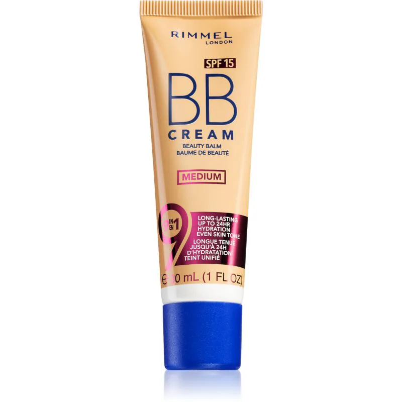 Rimmel BB Cream 9 in 1 ΒΒ κρέμα SPF 15 απόχρωση Medium 30 ml