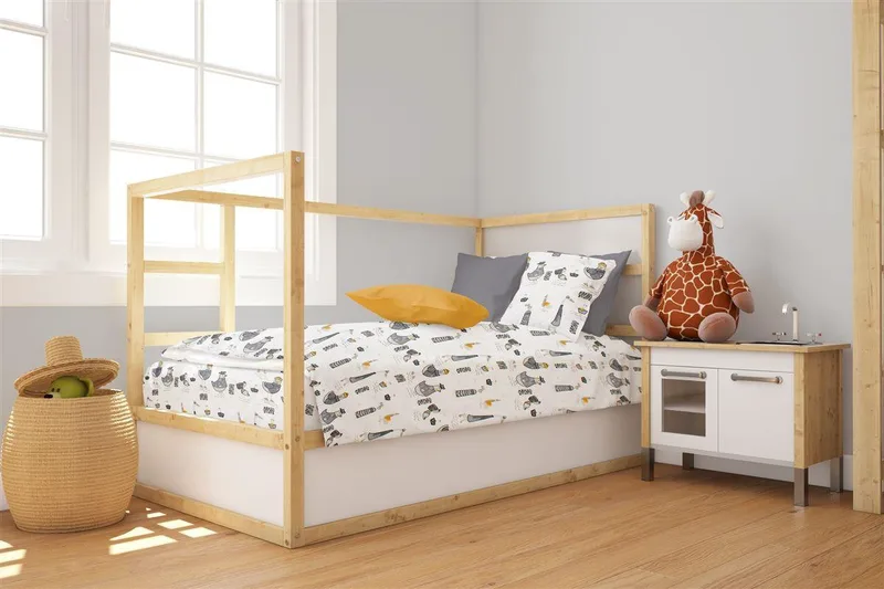 Πάπλωματοθήκη Κούνιας Dimcol Seabirds 578 120x160 White-Grey