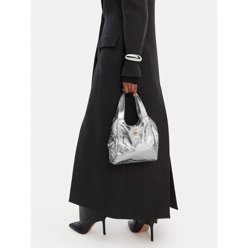 Τσάντα PINKO Tote Mini Bag AI 25-26 PLTT 104645 A2OT Ασημί