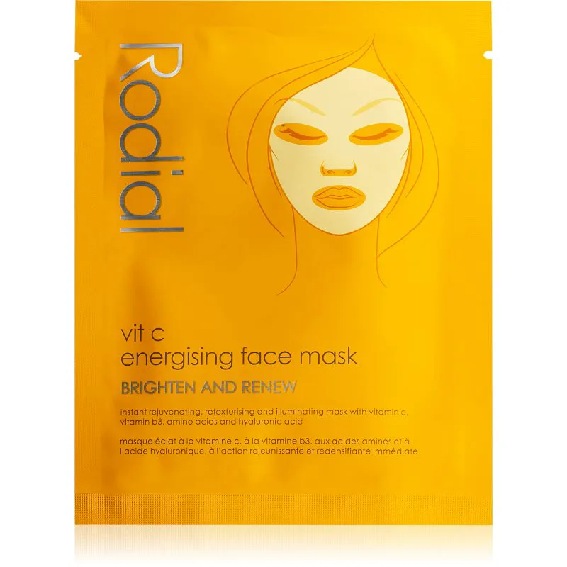 Rodial Vit C Energising Face Mask φύλλο μάσκας για φωτεινότητα κει ζωτικότητα με βιταμίνη C 20 ml
