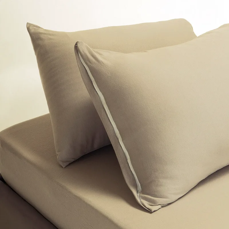 Σεντόνι King Size (Σετ 3 Τμχ) 180X200+35 Melinen Jersey New Μπεζ Με Λάστιχο (180x200+35)