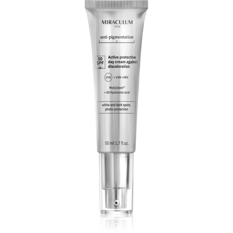 Miraculum Anti- Pigmentation SPF 50 προστατευτική κρέμα ημέρας για την αντιμετώπιση των καφέ κηλίδων SPF 50 50 ml