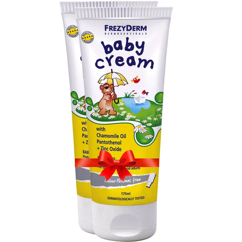 Frezyderm Πακέτο Προσφοράς Baby Cream Απαλή, Προστατευτική Αδιάβροχη Κρέμα για την Αλλαγή της Πάνας 2x175ml