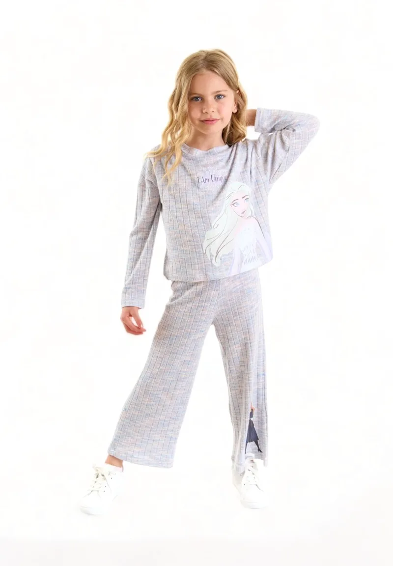 Φόρμα για κορίτσι Cimpa FROZEN με ύφασμα rib λιλά μελανζέ FZ21284-Λιλά
