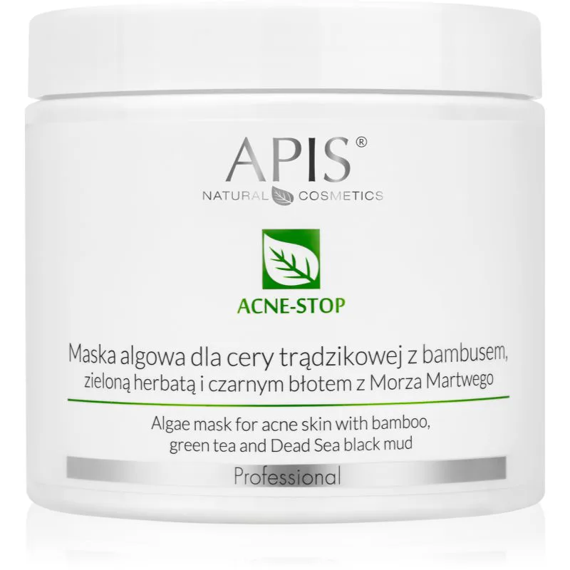 Apis Natural Cosmetics Acne-Stop Professional μάσκα για καθαρισμό και απαλότητα για λιπαρή επιδερμίδα με τάση για ακμή 200 γρ