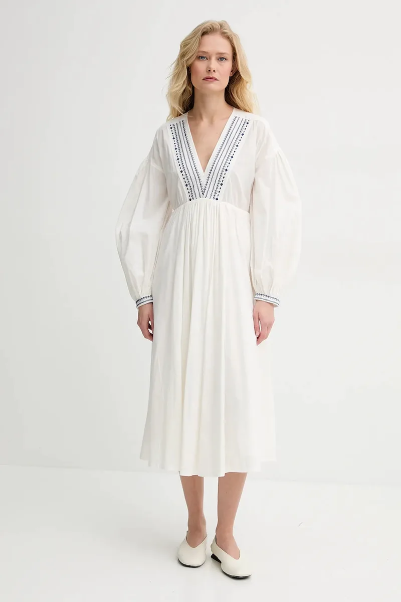 Βαμβακερό φόρεμα A.P.C. robe anni