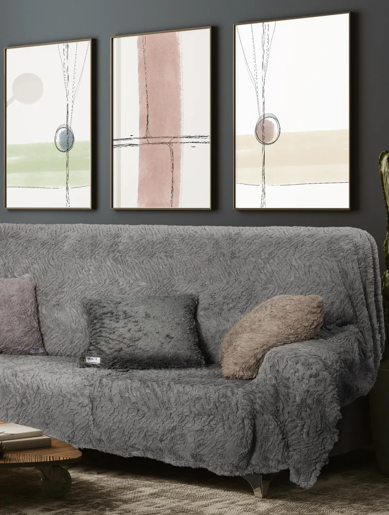 Ριχτάρι Γούνινο Διθέσιου Madi Soggy Taupe 180x250