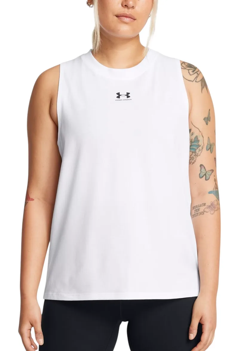 Μπλούζα Αμάνικη Under Armour Off Campus Muscle 1383659-100 Γυναικείο