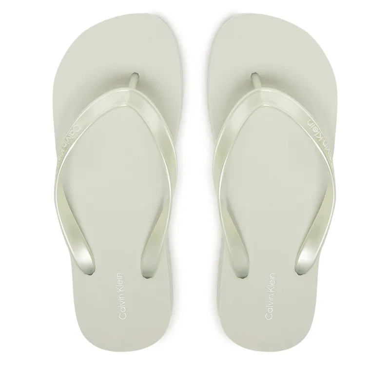Σαγιονάρες Calvin Klein Flatform Flip Flop Met Tpu HW0HW03120 Λευκό