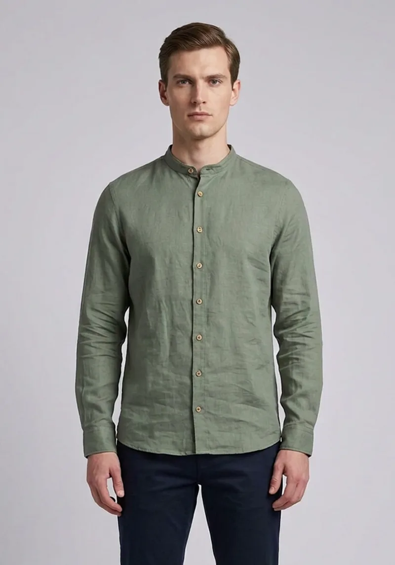 Hamaki Ho Πουκάμισο Linen - CE1295H Khaki