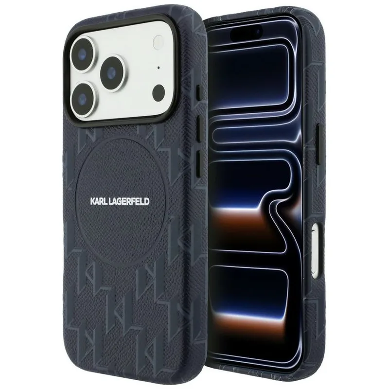 Θήκη Karl Lagerfeld Monogram Logo MagSafe Blue iPhone 17 Pro