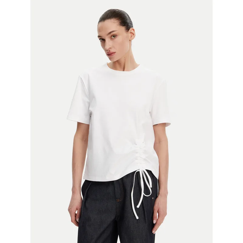 French Connection T-Shirt 76QZA Λευκό Relaxed Fit