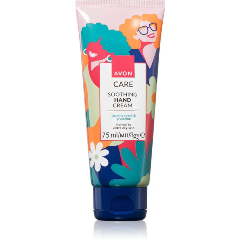 Avon Care Jasmine Scent & Glycerine κρέμα για τα χέρια για πολύ ξηρό δέρμα 75 ml