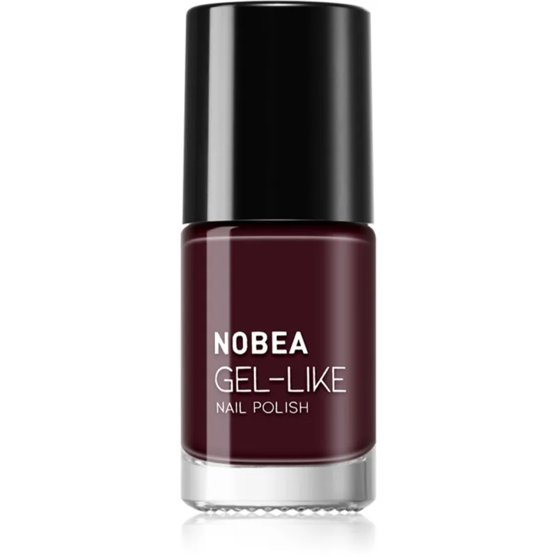 NOBEA Day-to-Day Gel-like Nail Polish βερνίκι νυχιών για τζελ αποτέλεσμα απόχρωση Almost black #N18 6 μλ
