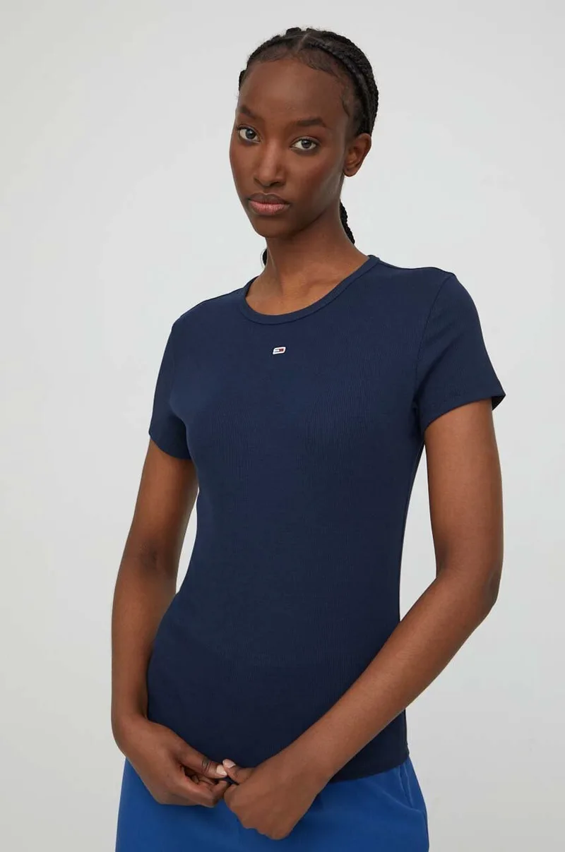 Tommy Jeans Basic T-shirt γυναικείο βαμβακερό με ελαστάν