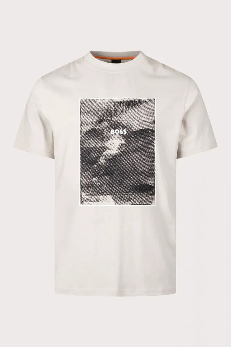BOSS CASUAL T-SHIRT TE_KALT ΜΠΕΖ
